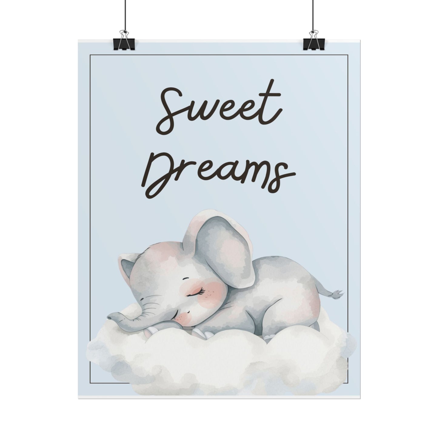 Nursery Safari Poster - "Sweet Dreams"