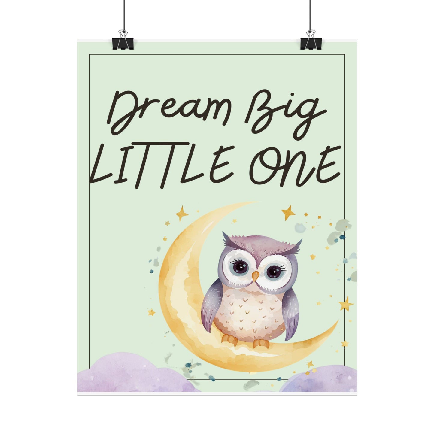 Nursery Forest Poster - 'Dream Big Little One Owl'