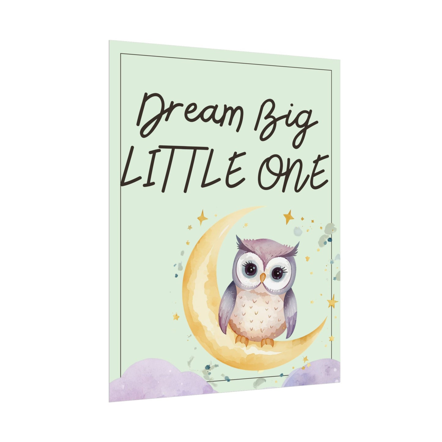 Nursery Forest Poster - 'Dream Big Little One Owl'
