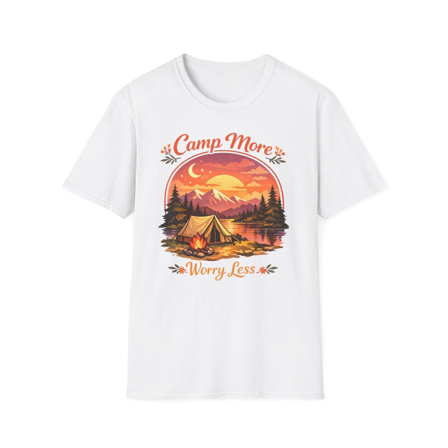 T-Shirt - 'Camp More Worry Less'
