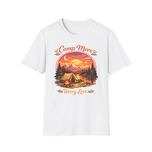 T-Shirt - 'Camp More Worry Less'
