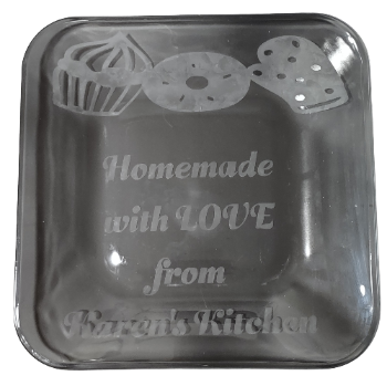 Handmade Etched Serving Plate | Custom Decorative Platter