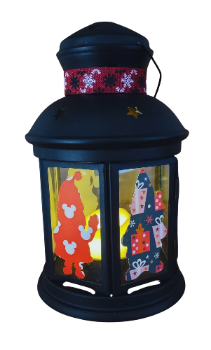 Small Illuminated Holiday Lantern | Winter Decor Accent Light