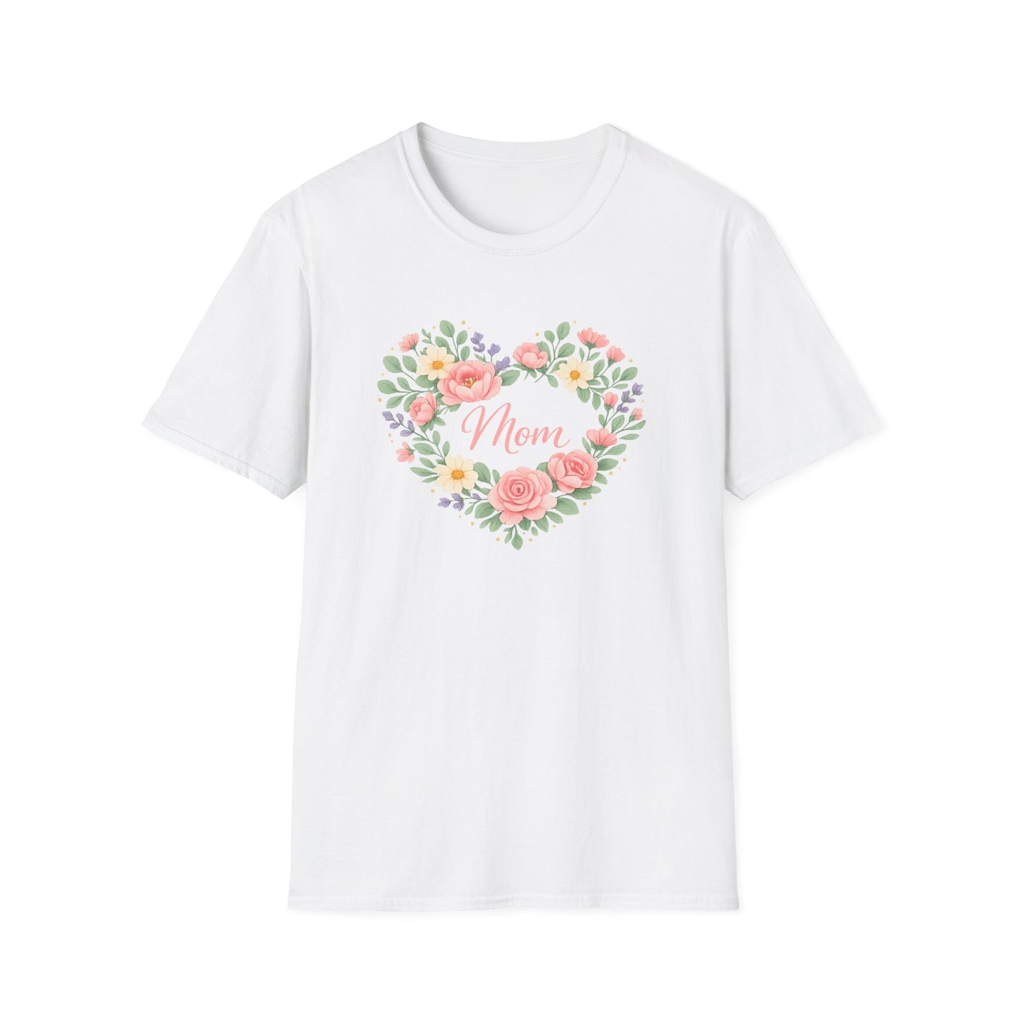 Mother's Day Gift Tee - Mom Floral Heart