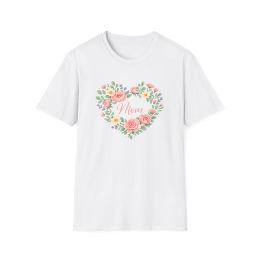 Mother's Day Gift Tee - Mom Floral Heart