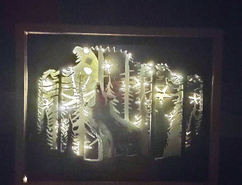 Handmade Illuminated Shadowbox | Lighted Wall Decor - 9 Styles