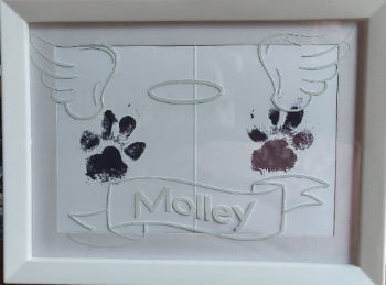Pet Memorial Shadowbox 8x10 | Dog Cat Remembrance Keepsake