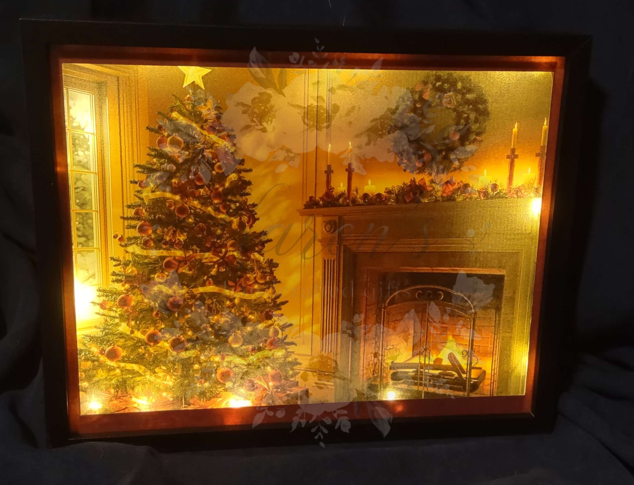 Handmade Winter Holiday Shadowbox | Home Decor