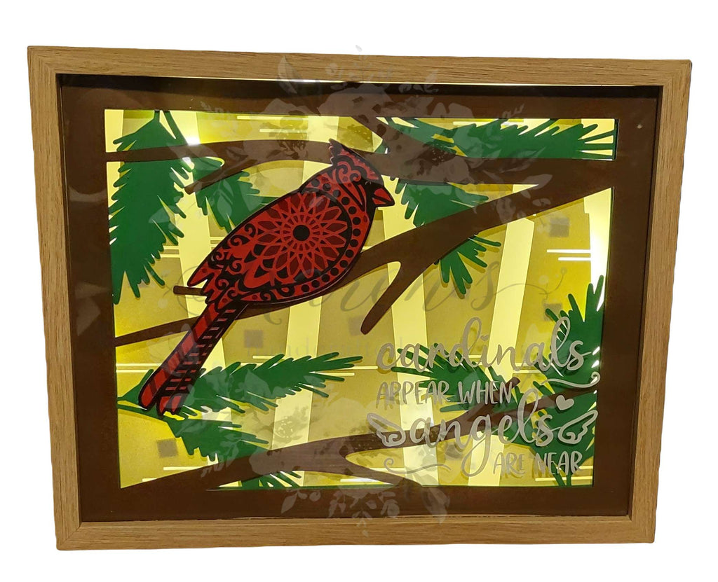 Handmade Winter Holiday Shadowbox | Home Decor