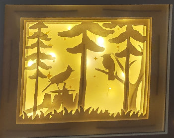 Handmade Illuminated Shadowbox | Lighted Wall Decor - 9 Styles