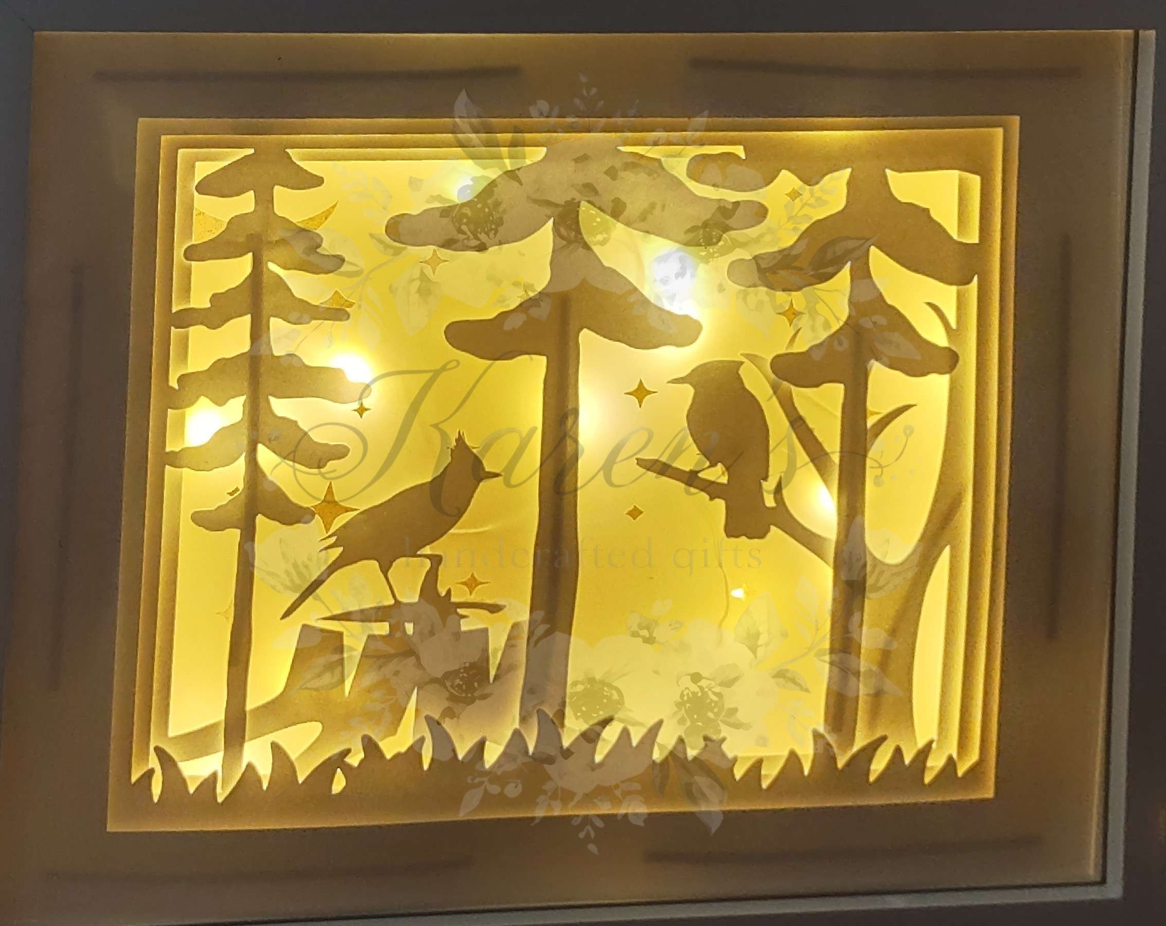 Handmade Winter Holiday Shadowbox | Home Decor