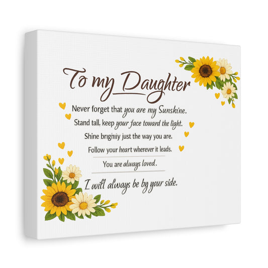 Decorative Canvas - 'To My Daughter....'