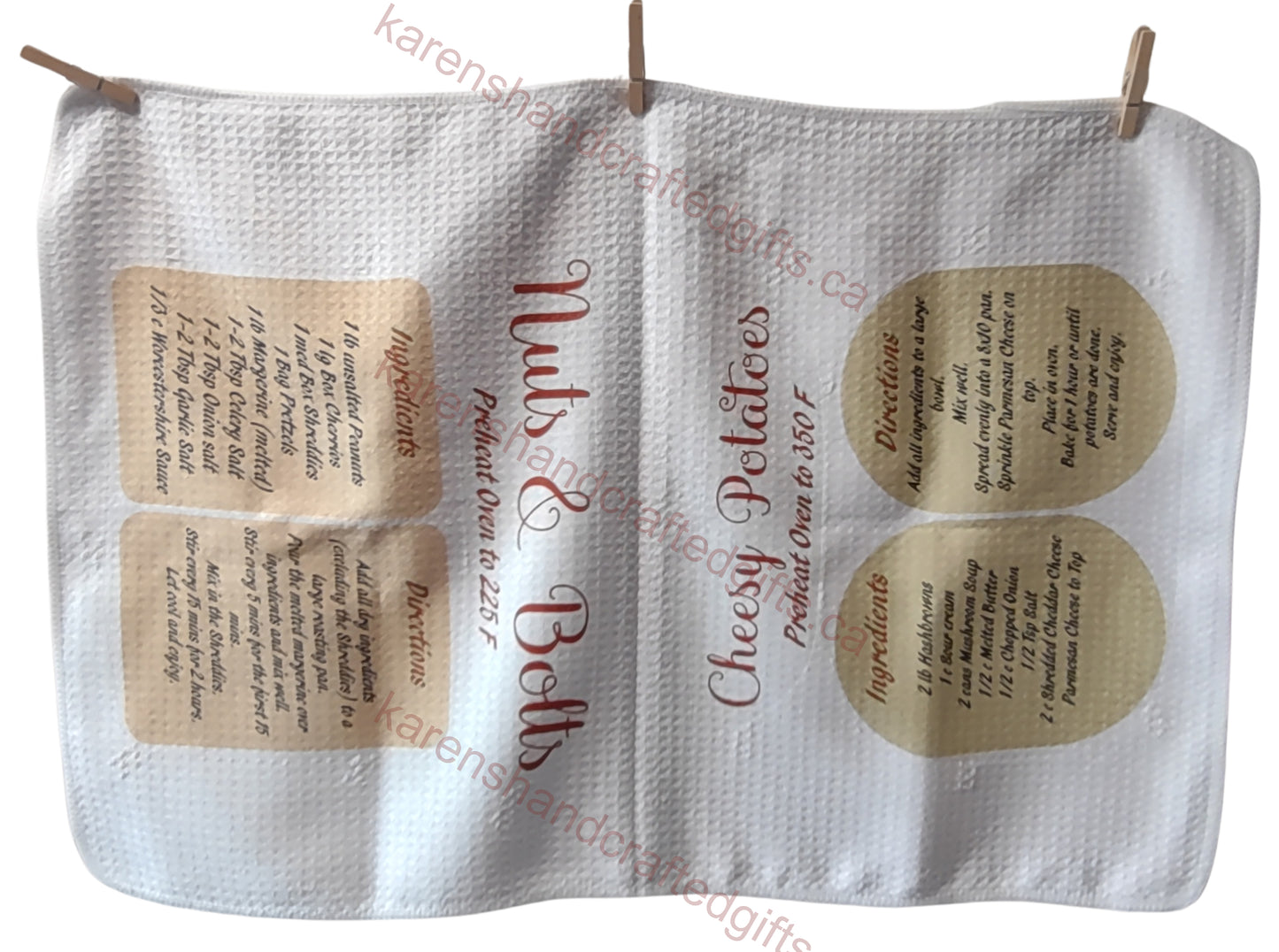 Kitchen Towel - 'Recipes' Custom Designed