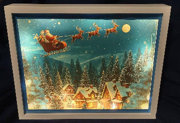 Handmade Holiday Illuminated Shadowbox | Lighted Wall Decor - 3 Styles