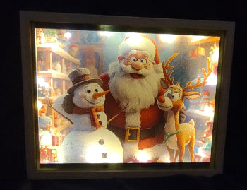 Handmade Holiday Illuminated Shadowbox | Lighted Wall Decor - 3 Styles
