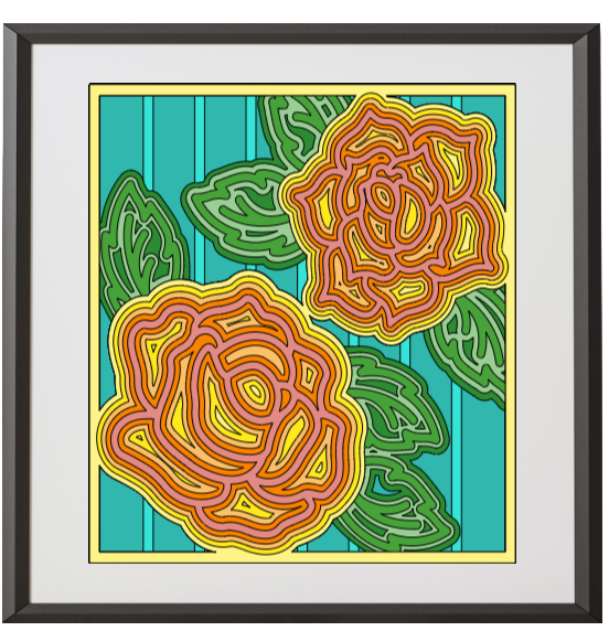 Shadowbox - Rose Mandala (Non Illuminated)
