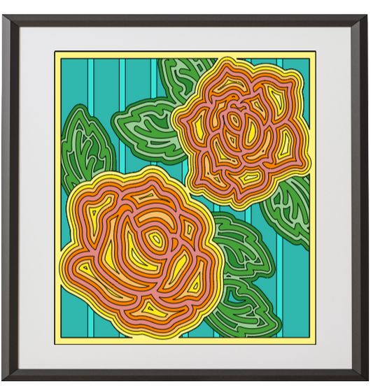 Shadowbox - Rose Mandala (Non Illuminated)