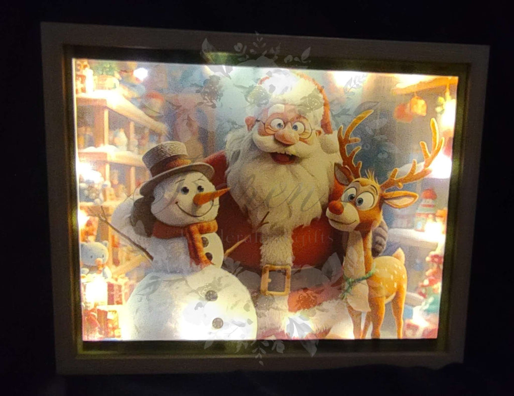 Handmade Winter Holiday Shadowbox | Home Decor