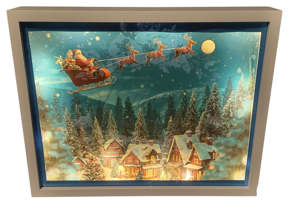 Handmade Winter Holiday Shadowbox | Home Decor