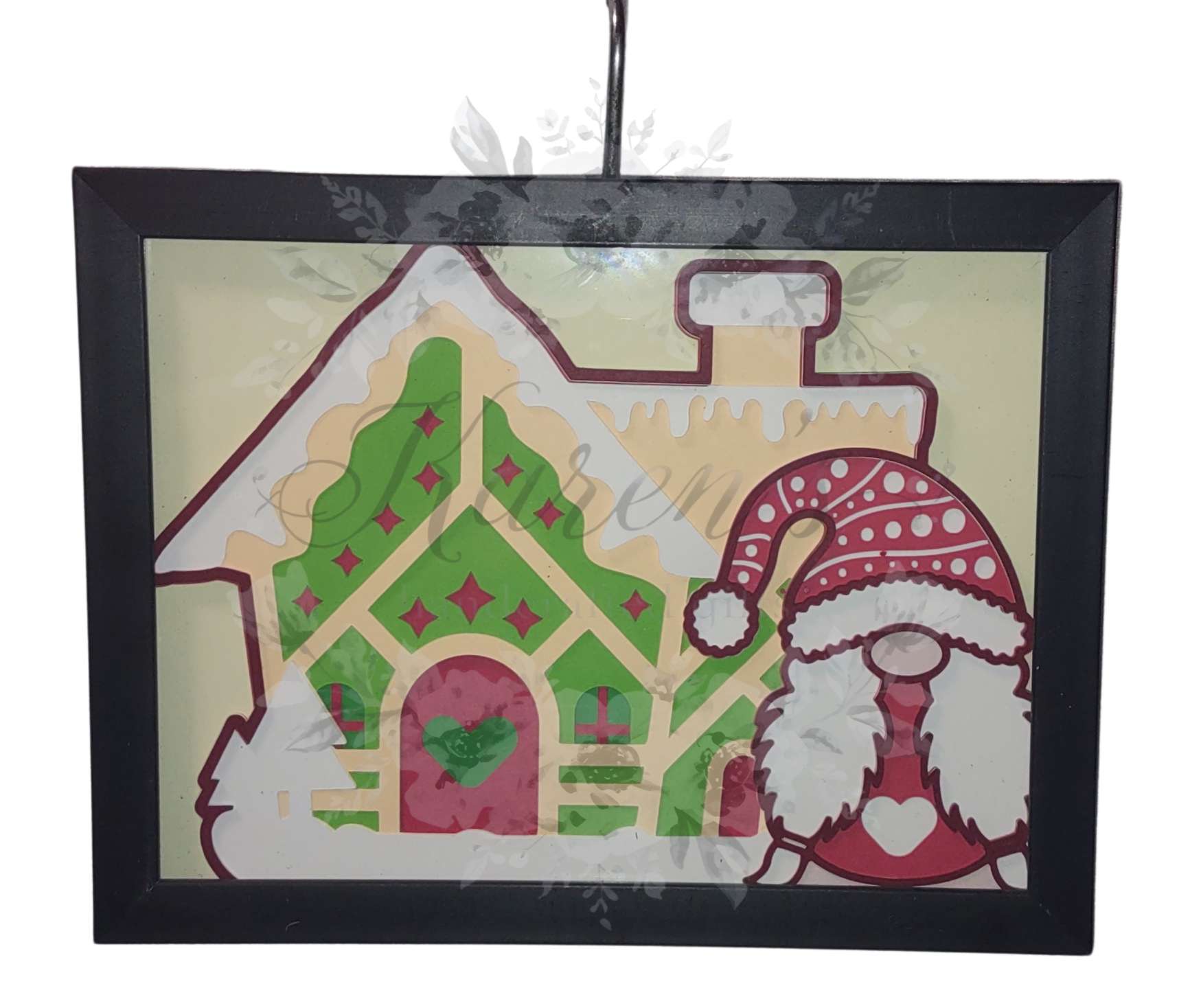 Handmade Winter Holiday Shadowbox | Home Decor