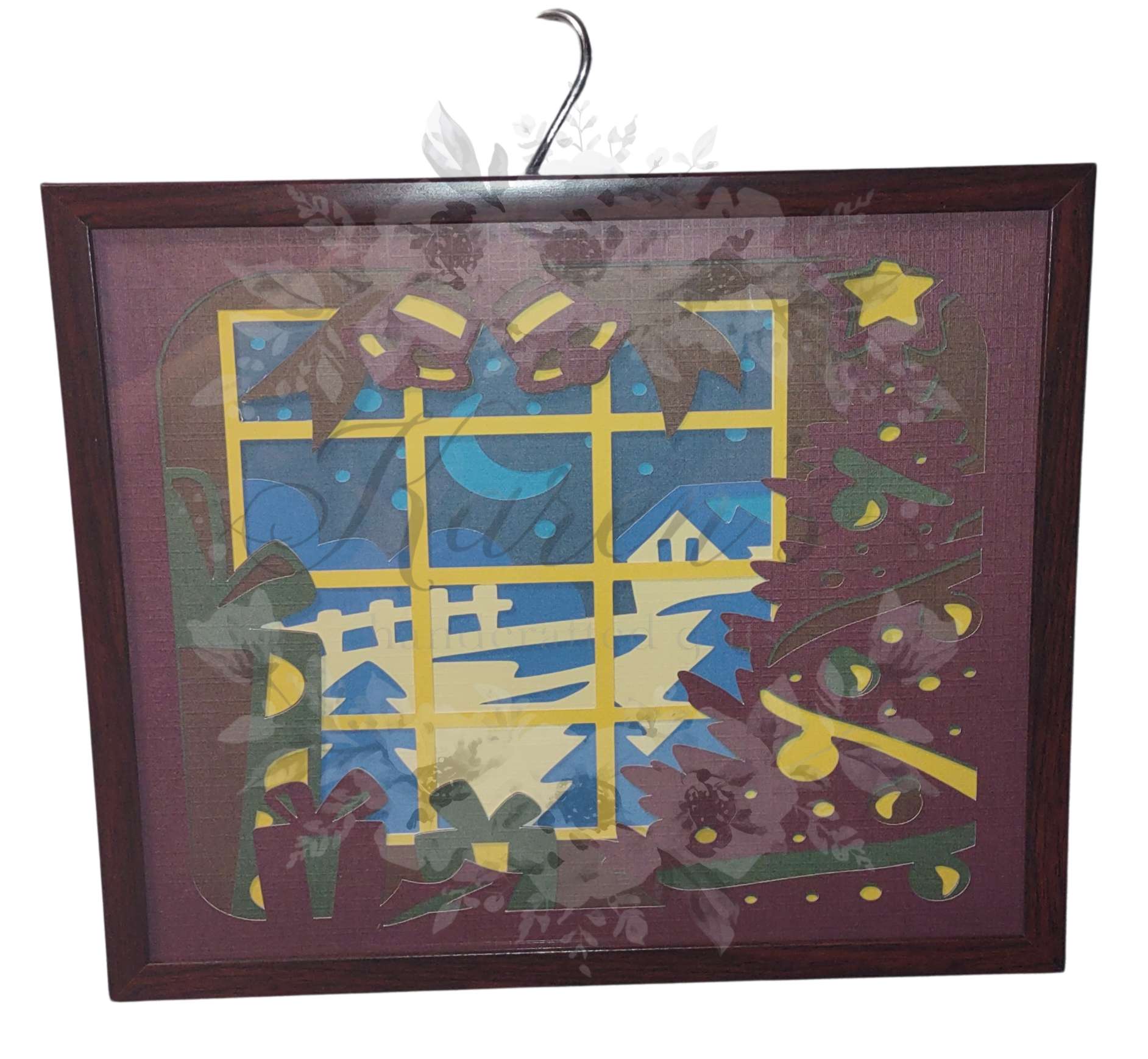 Handmade Winter Holiday Shadowbox | Home Decor